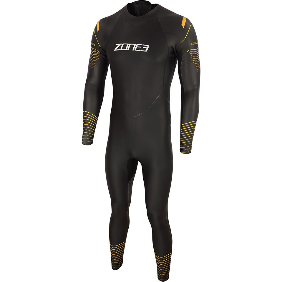 2022 Zone3 Mens Thermal Aspect Breaststroke Wetsuit WS21MTMA101 - Black / Orange / Yellow